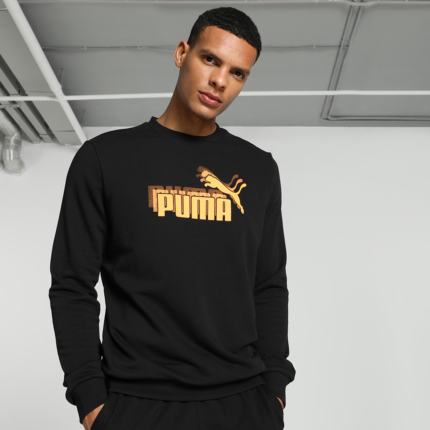 puma full sleeve printed men's sweatshirt
