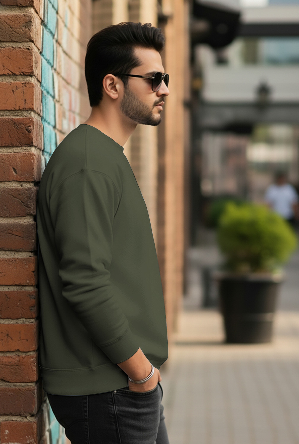 Image of ORIGINAL CREATOR Full Sleeve Solid Men Sweatshirt