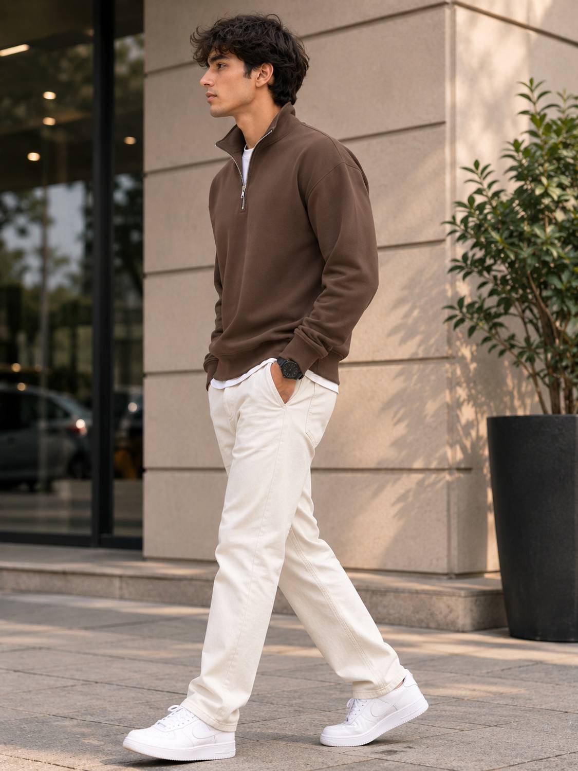 Clothy Full Sleeve Solid Men Sweatshirt - Image 3