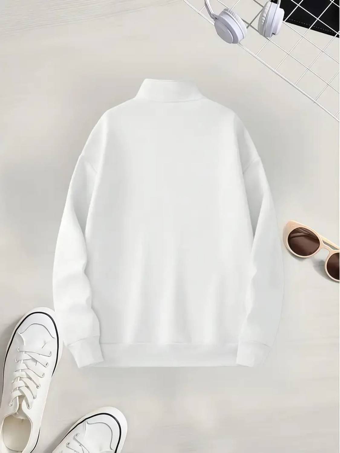 METRONAUT Men Full Sleeve Solid Sweatshirt - Image 2