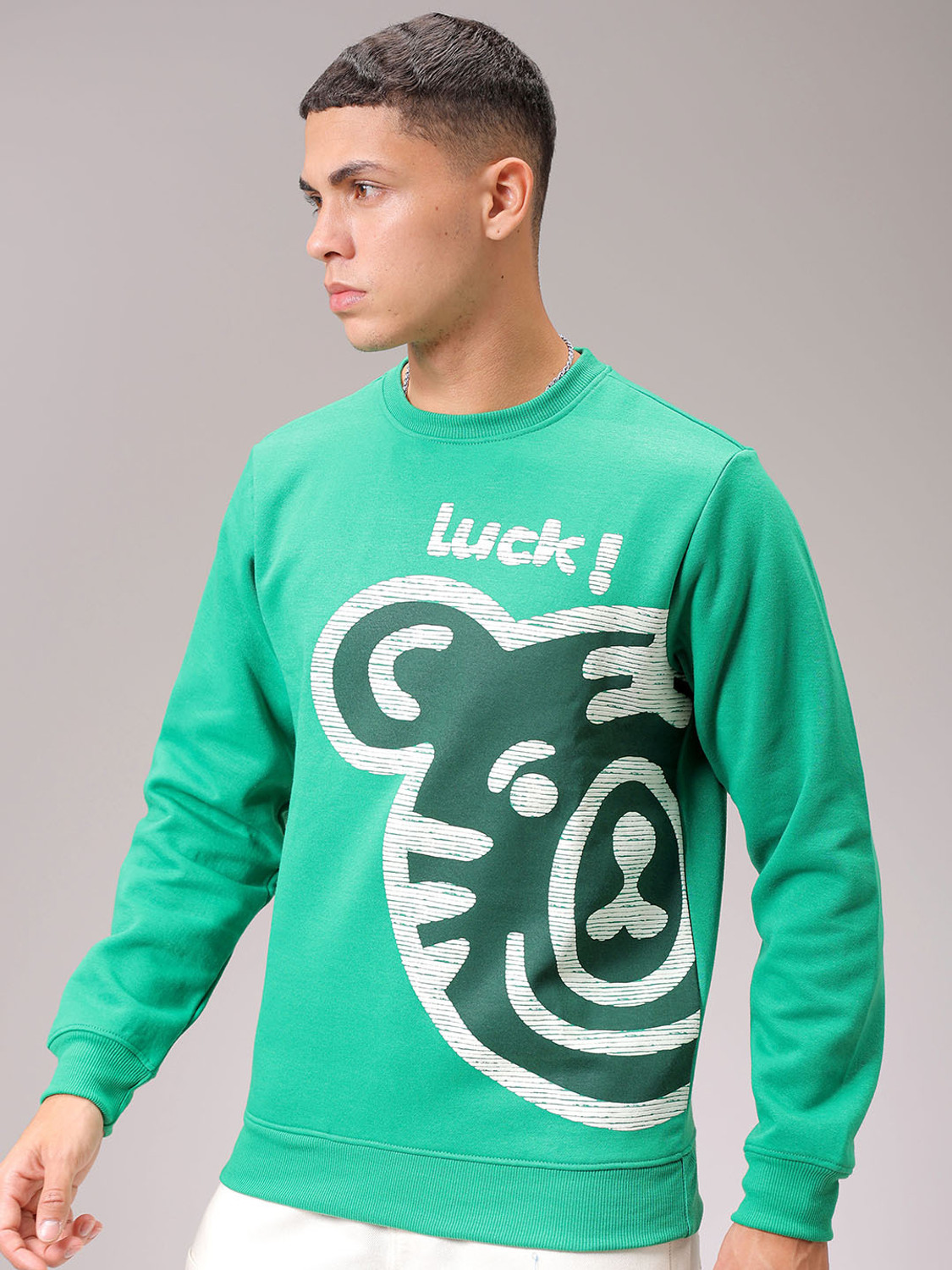 Image of The Indian Garage Co. Full Sleeve Printed Men Sweatshirt