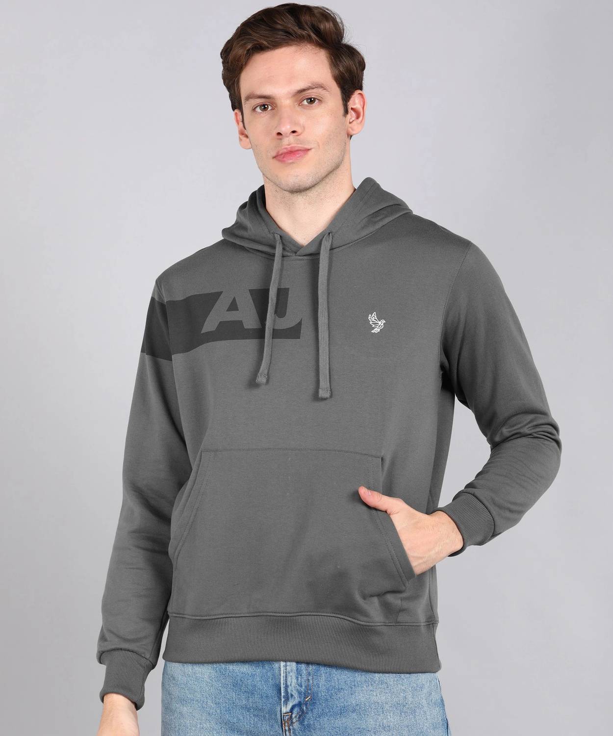 Alan Jones Full Sleeve Color Block Men Sweatshirt