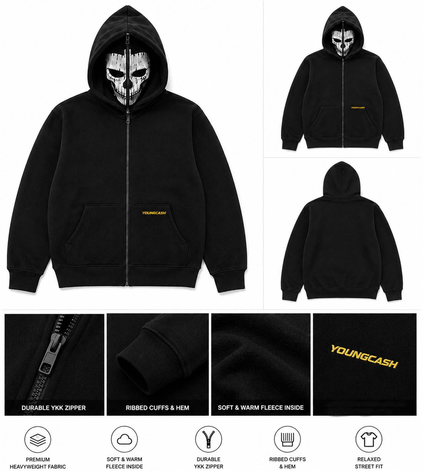 youngcash Full Sleeve Graphic Print Men Sweatshirt - Image 2