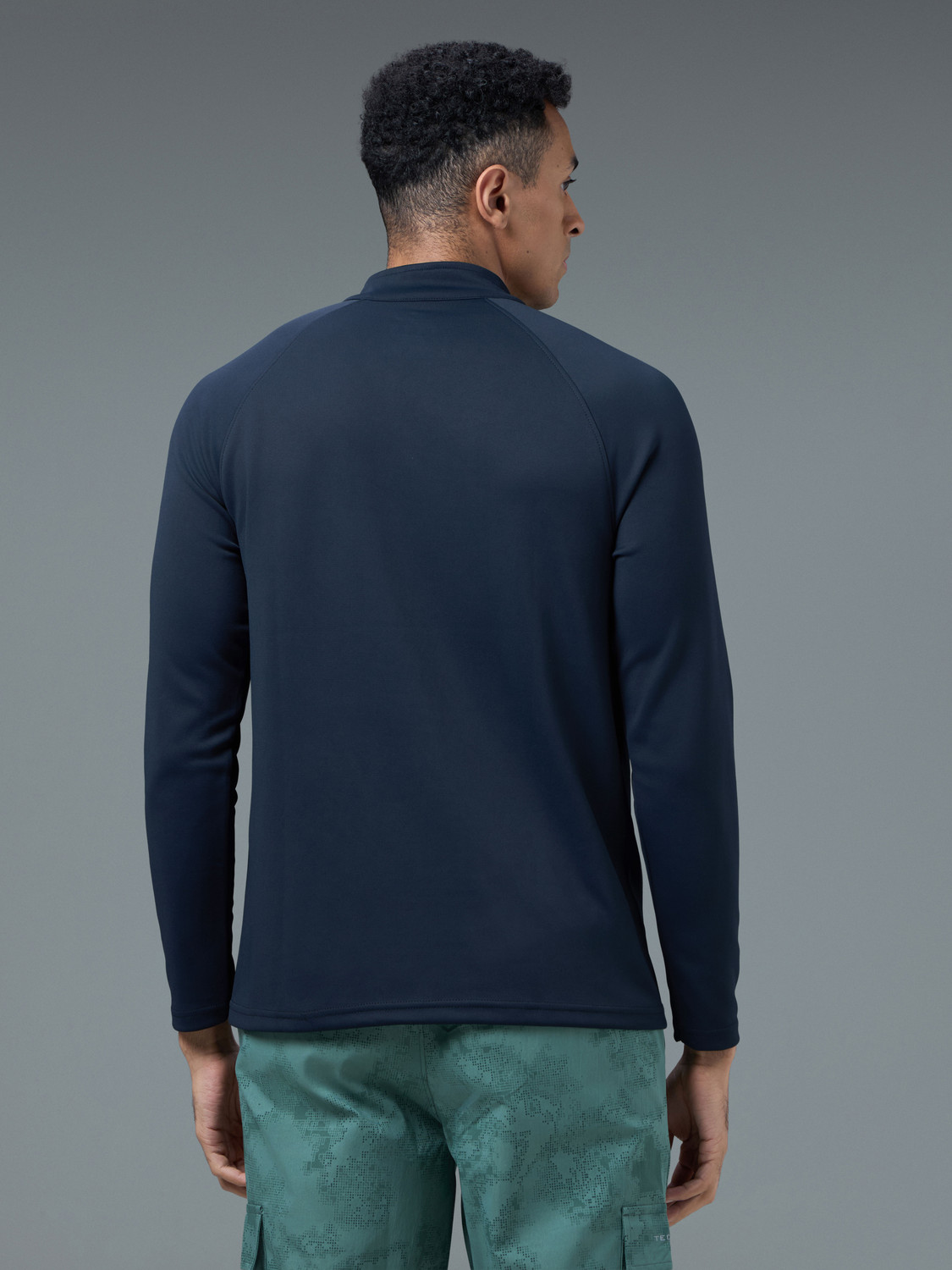 Image of TECHNOSPORT Full Sleeve Solid Men Sweatshirt