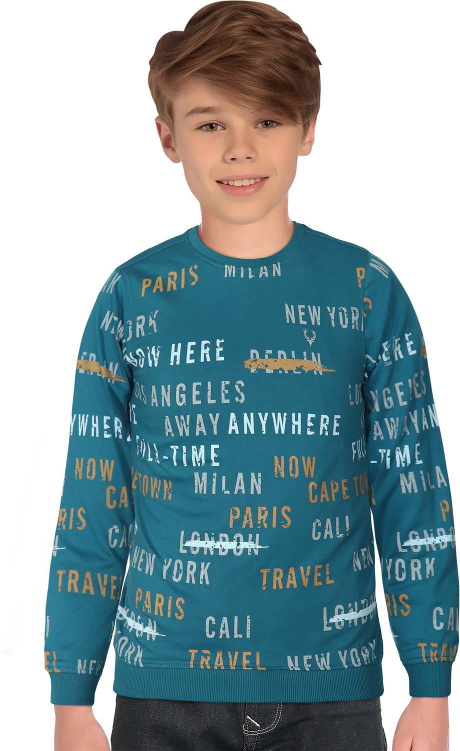 Allen Solly Junior Full Sleeve Printed Boys Sweatshirt