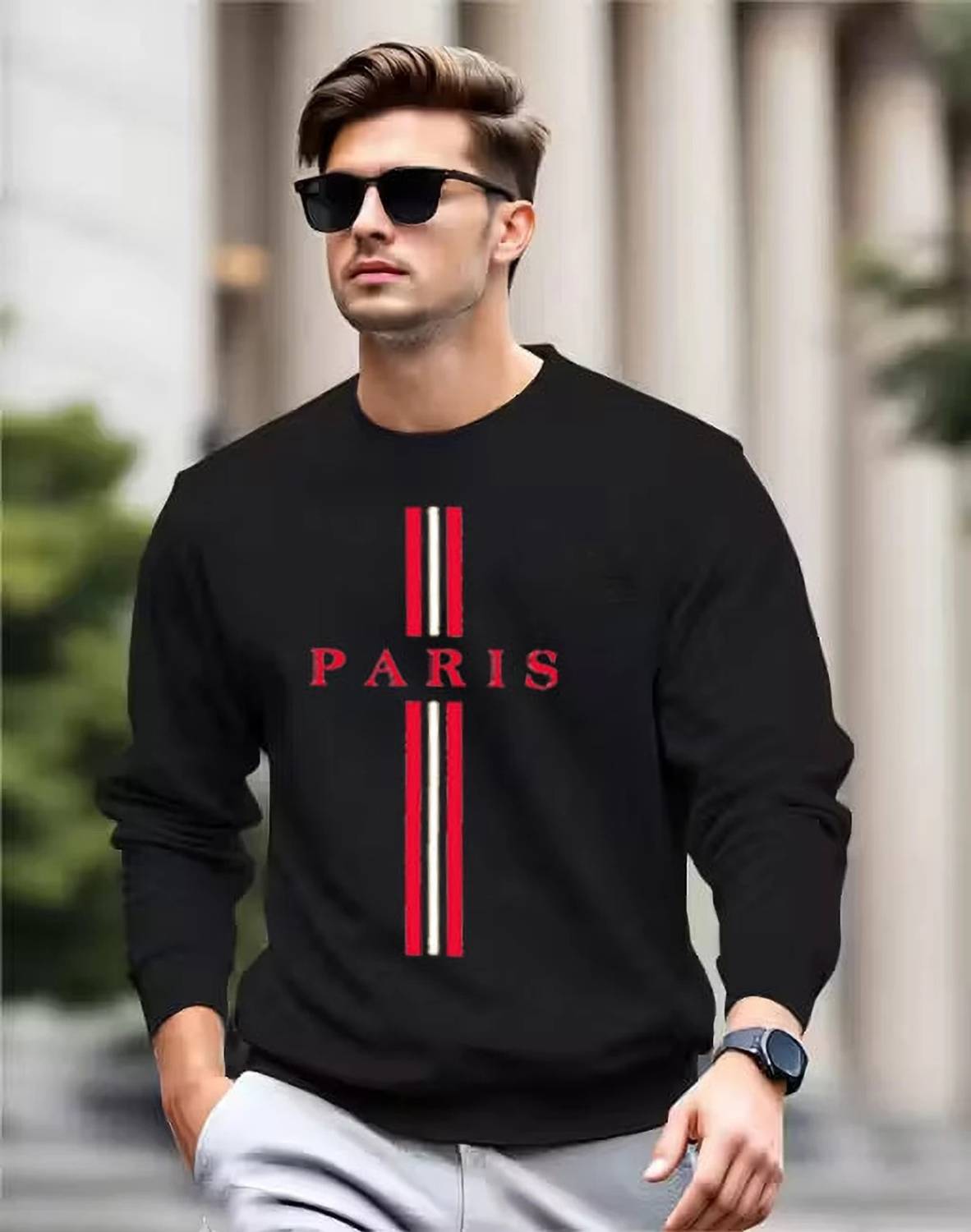 BubbleTwyst Full Sleeve Printed Men Sweatshirt