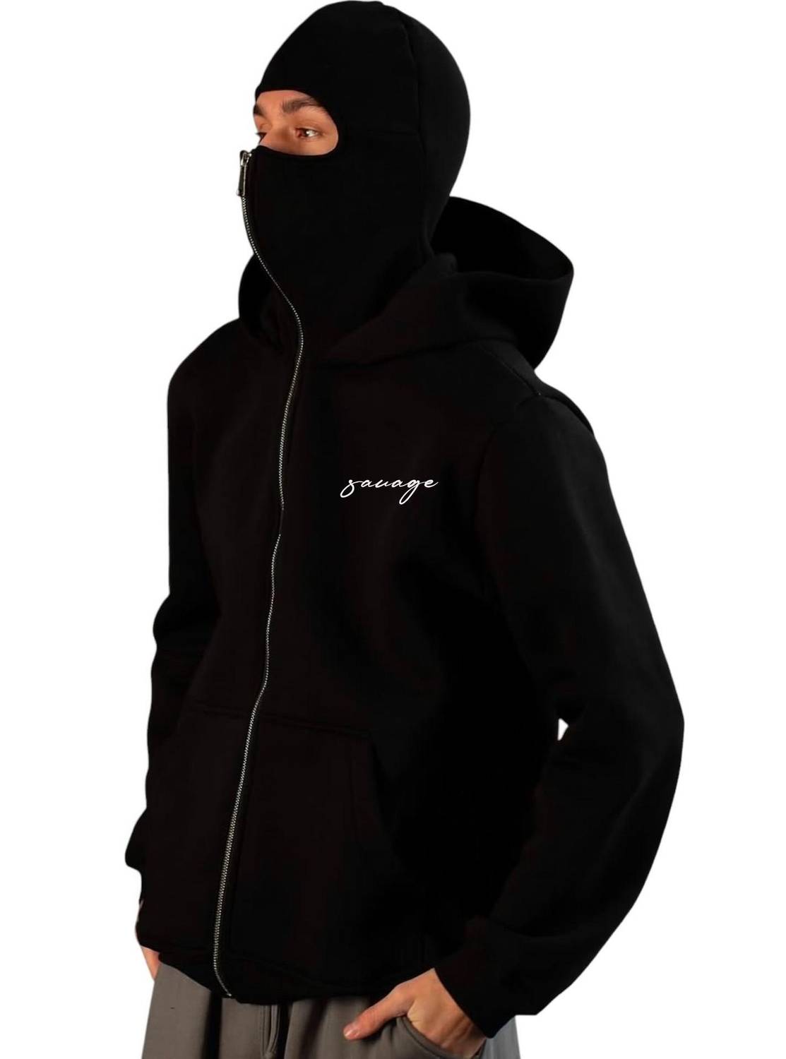 Be Savage Full Sleeve Solid Men Sweatshirt - Image 1