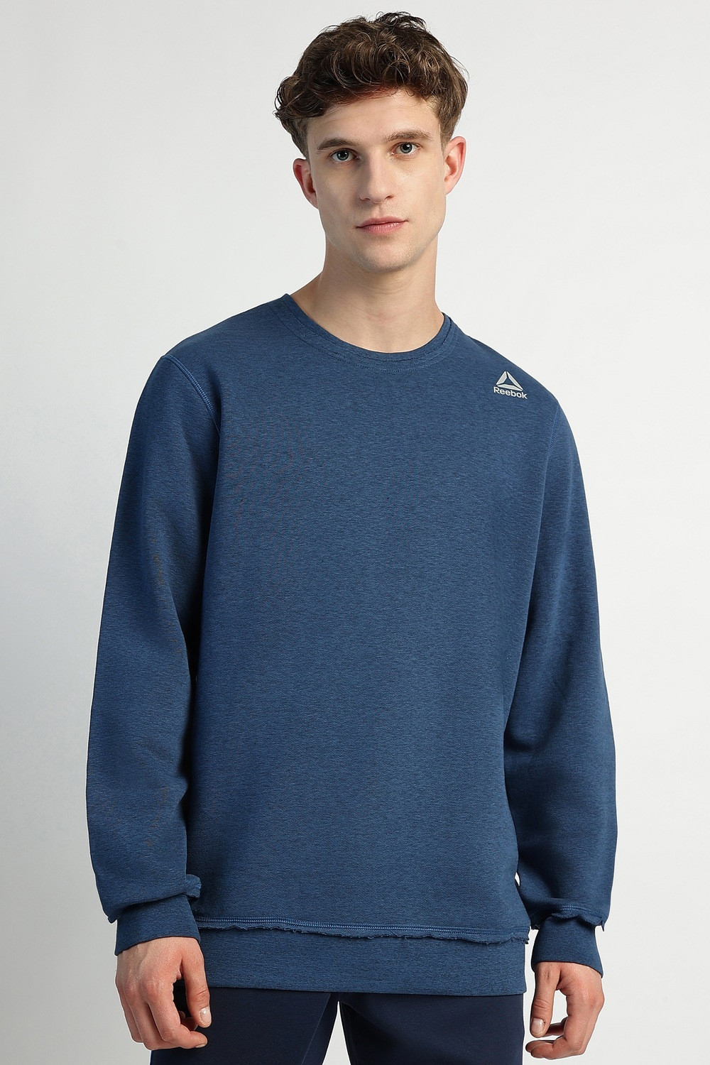 Image of REEBOK Men Full Sleeve Solid Sweatshirt