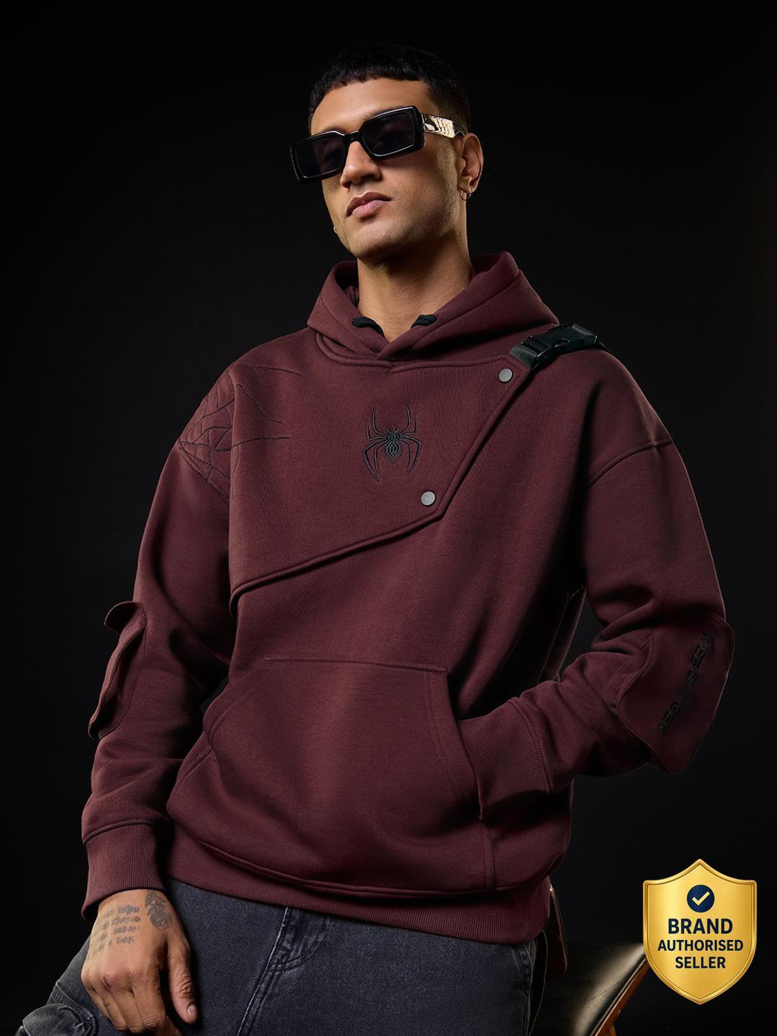 Image of The Souled Store Full Sleeve Embroidered Men Sweatshirt