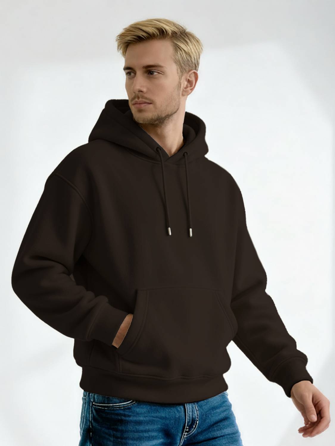 NOBERO Full Sleeve Solid Men Sweatshirt - Image 3