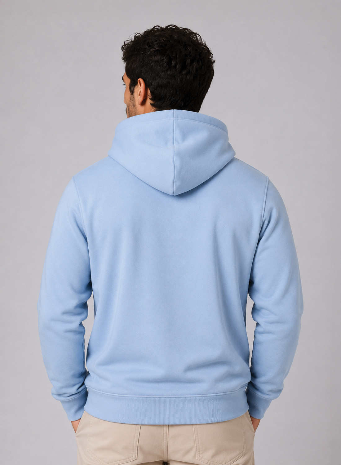 Image of ADRO Men Full Sleeve Solid Hooded Sweatshirt