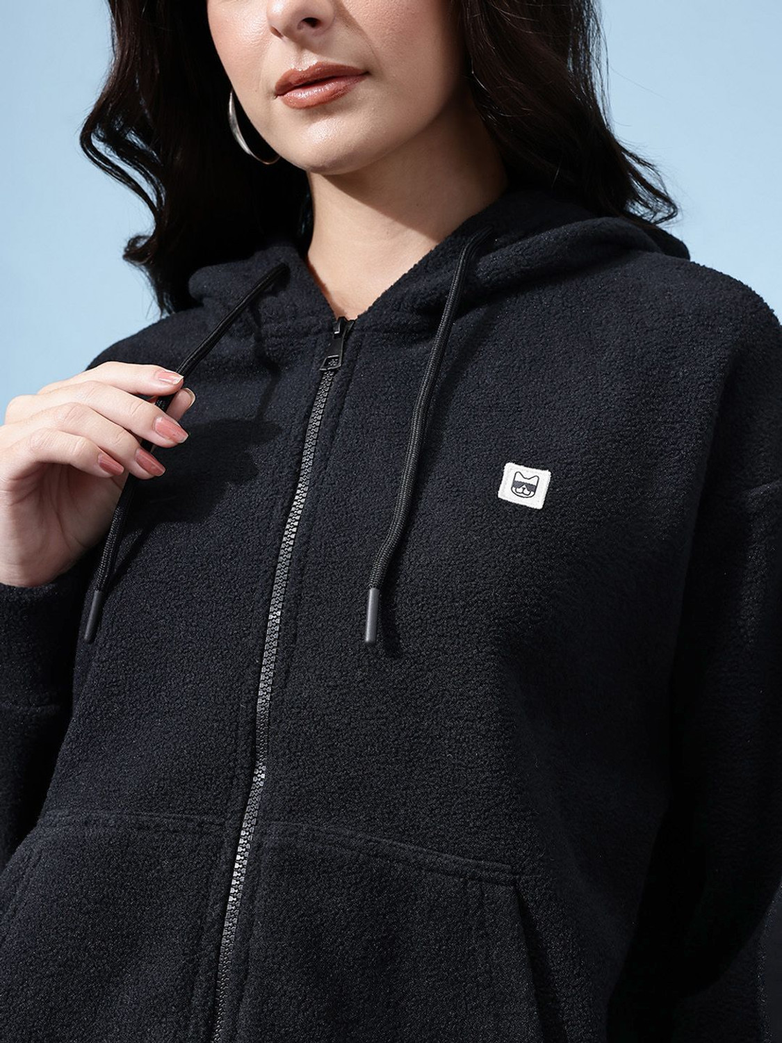 Image of Glitchez Full Sleeve Solid Women Sweatshirt