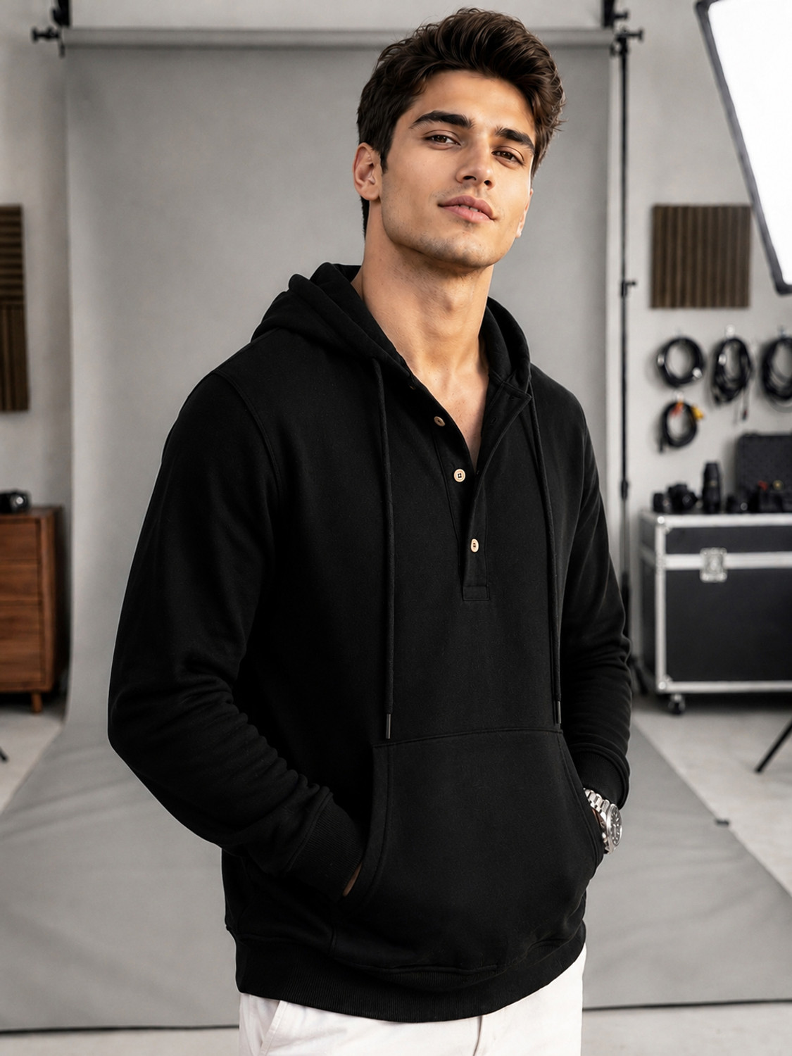 Image of TRIPR Full Sleeve Solid Men Sweatshirt