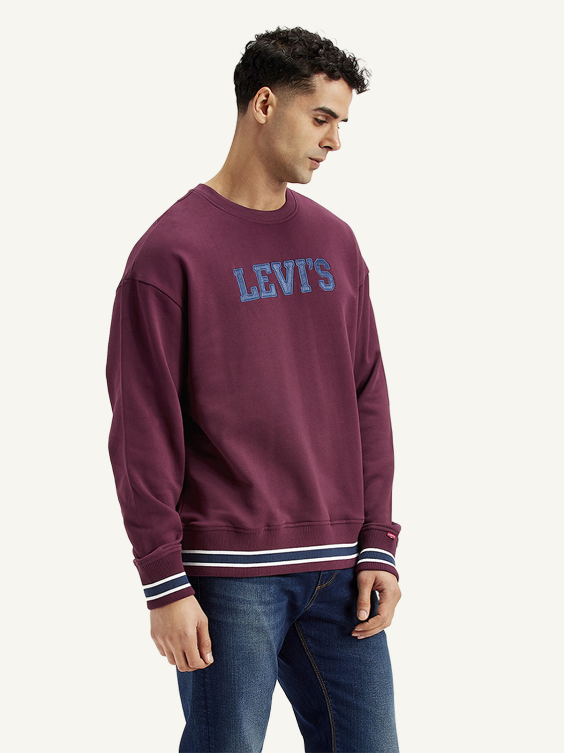 Image of LEVI'S Full Sleeve Graphic Print Men Sweatshirt