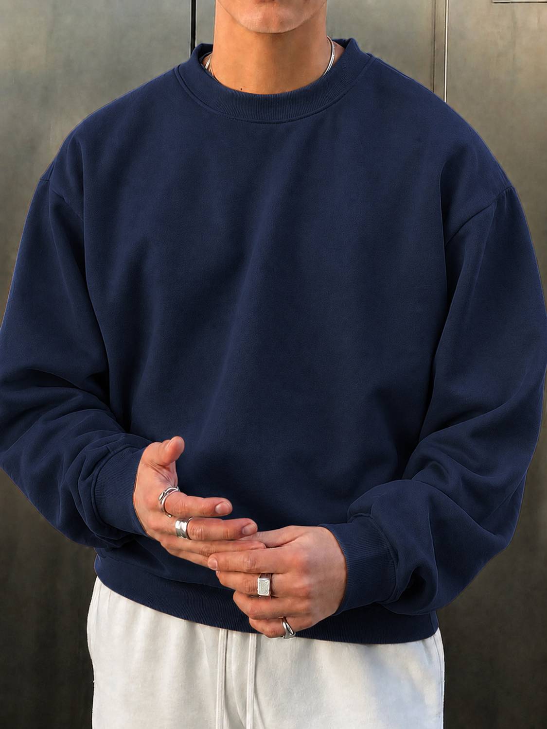 Try Full Sleeve Solid Men Sweatshirt - Image 1