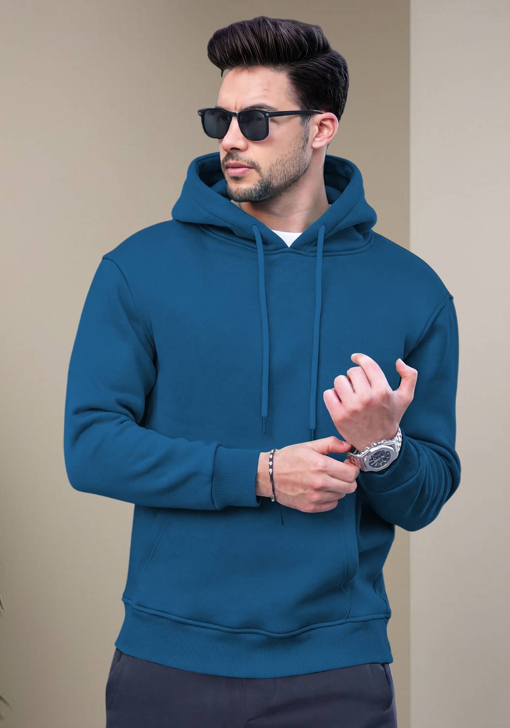 BEING WANTED Full Sleeve Solid Men Sweatshirt