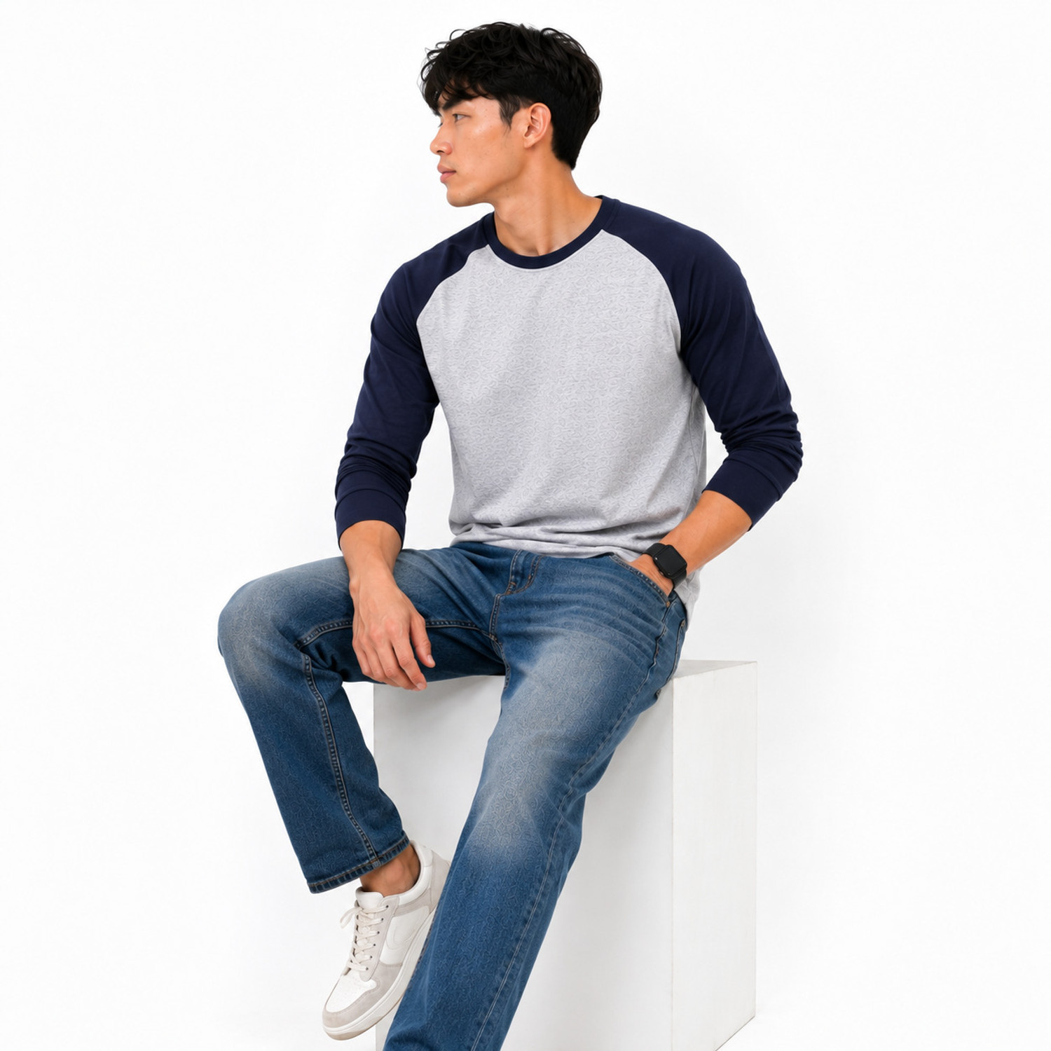 Image of Siteenlines Full Sleeve Solid Men Sweatshirt
