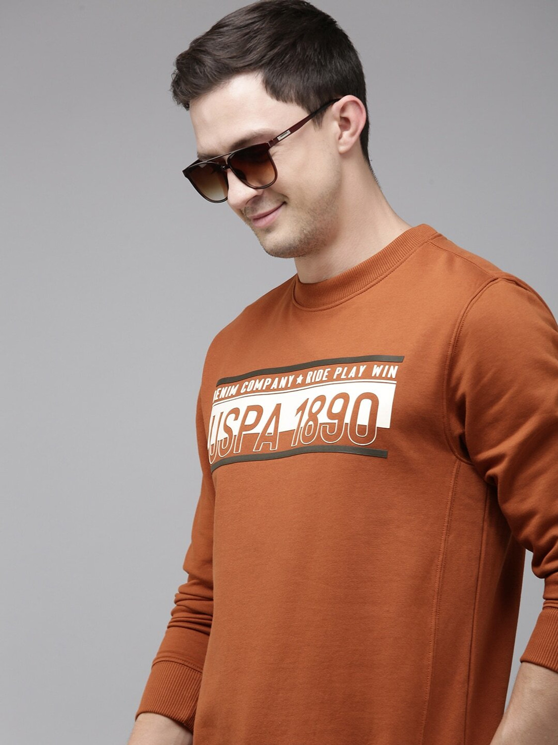 Image of U.S. POLO ASSN. Full Sleeve Printed Men Sweatshirt