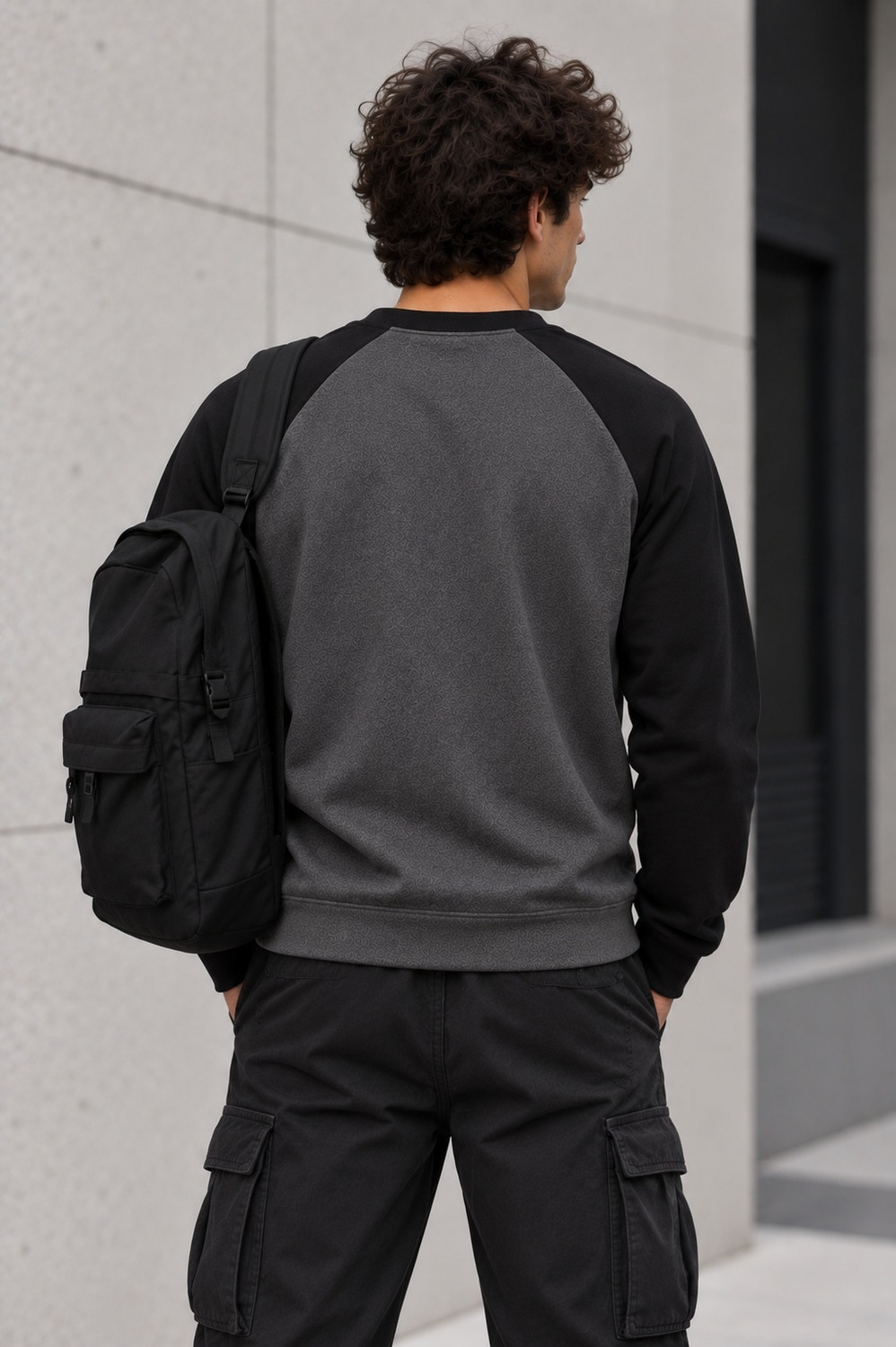 Image of JERKYN Men Full Sleeve Color Block Sweatshirt