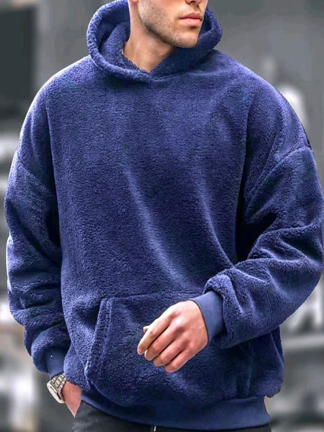 Image of Mast & Harbour Full Sleeve Solid Men Sweatshirt