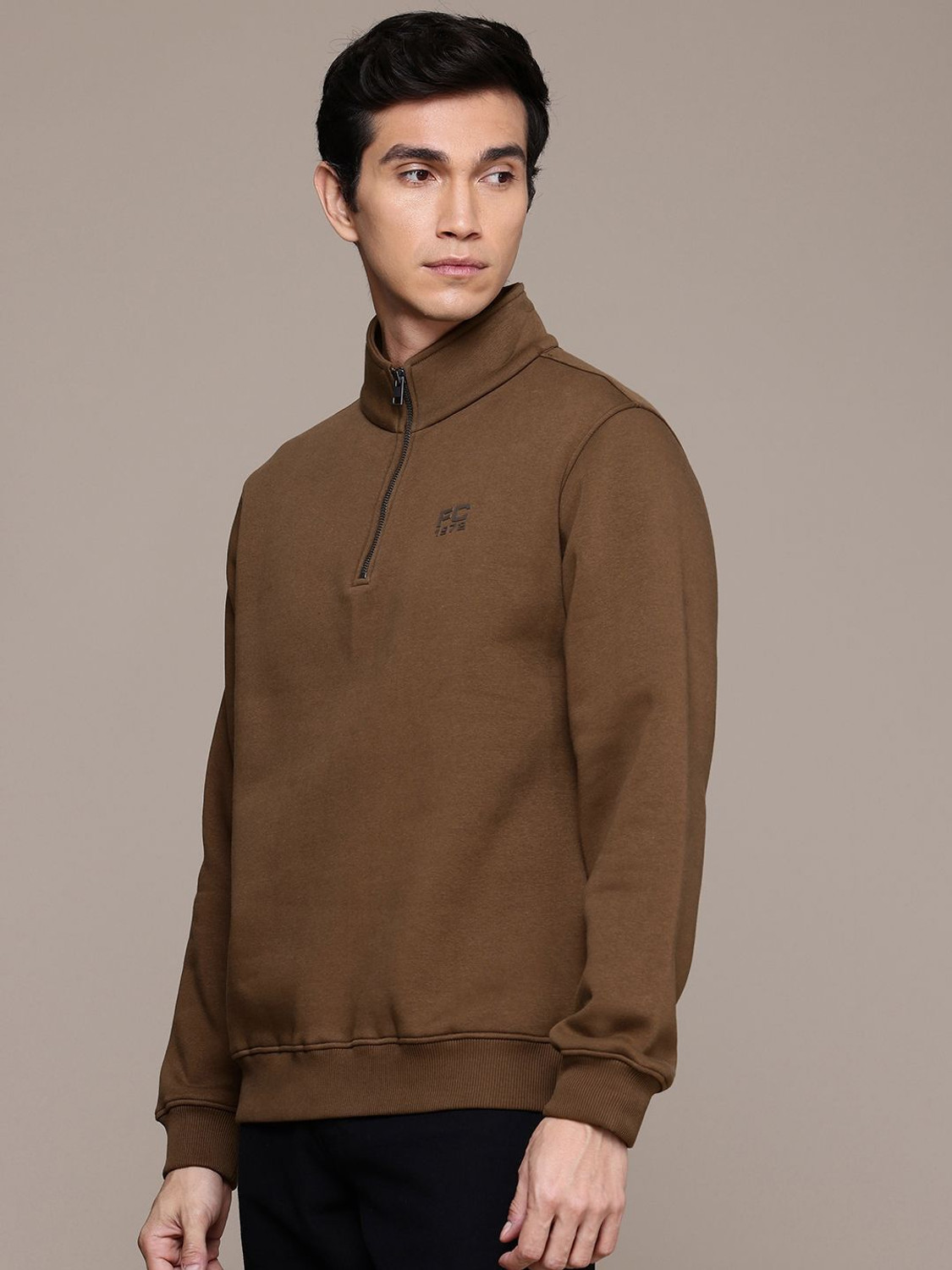 Image of French Connection Full Sleeve Solid Men Sweatshirt