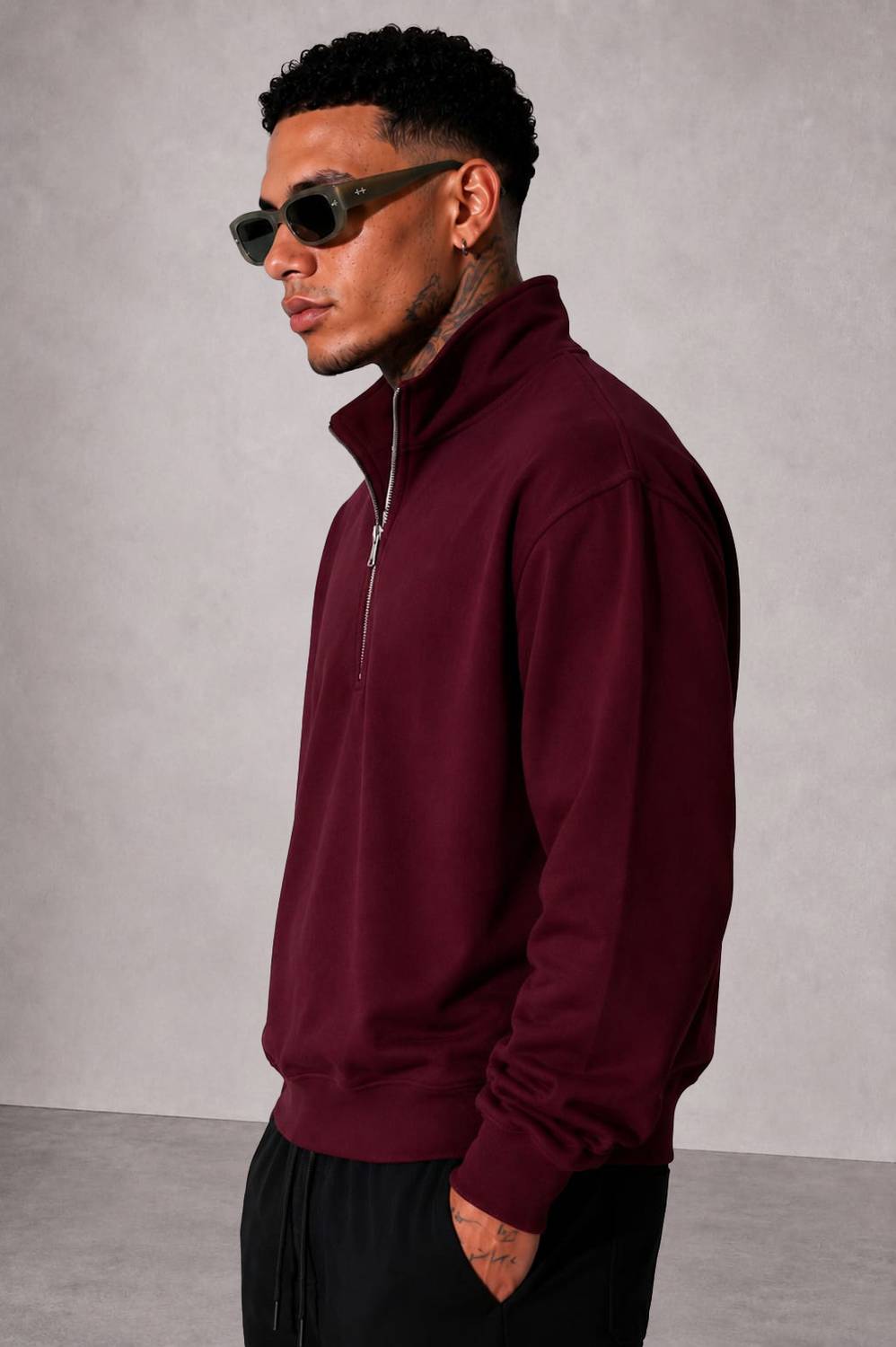 Fashion And Youth Full Sleeve Solid Men Sweatshirt - Image 3