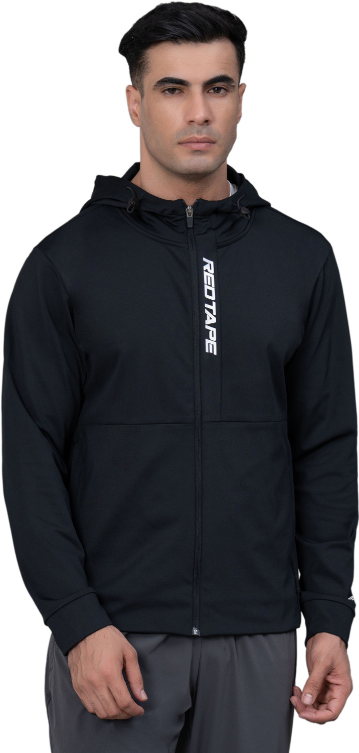 Image of RED TAPE Men Full Sleeve Graphic Print Hooded Sweatshirt