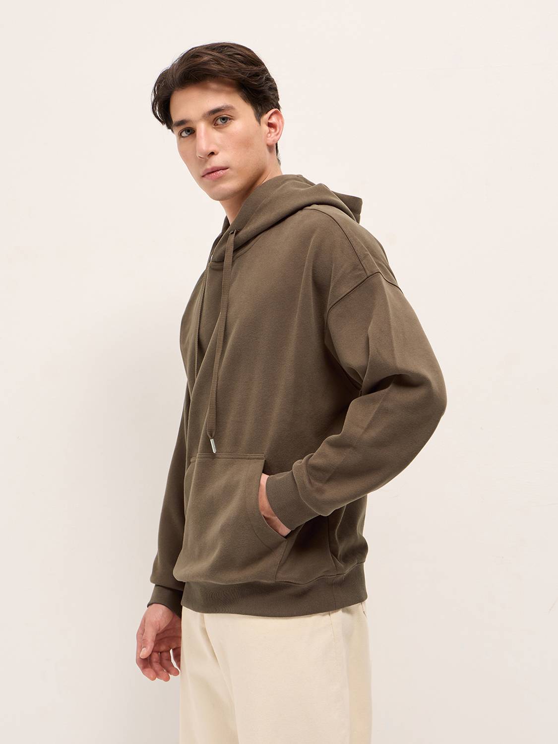 THE BEAR HOUSE Full Sleeve Solid Men Sweatshirt - Image 3
