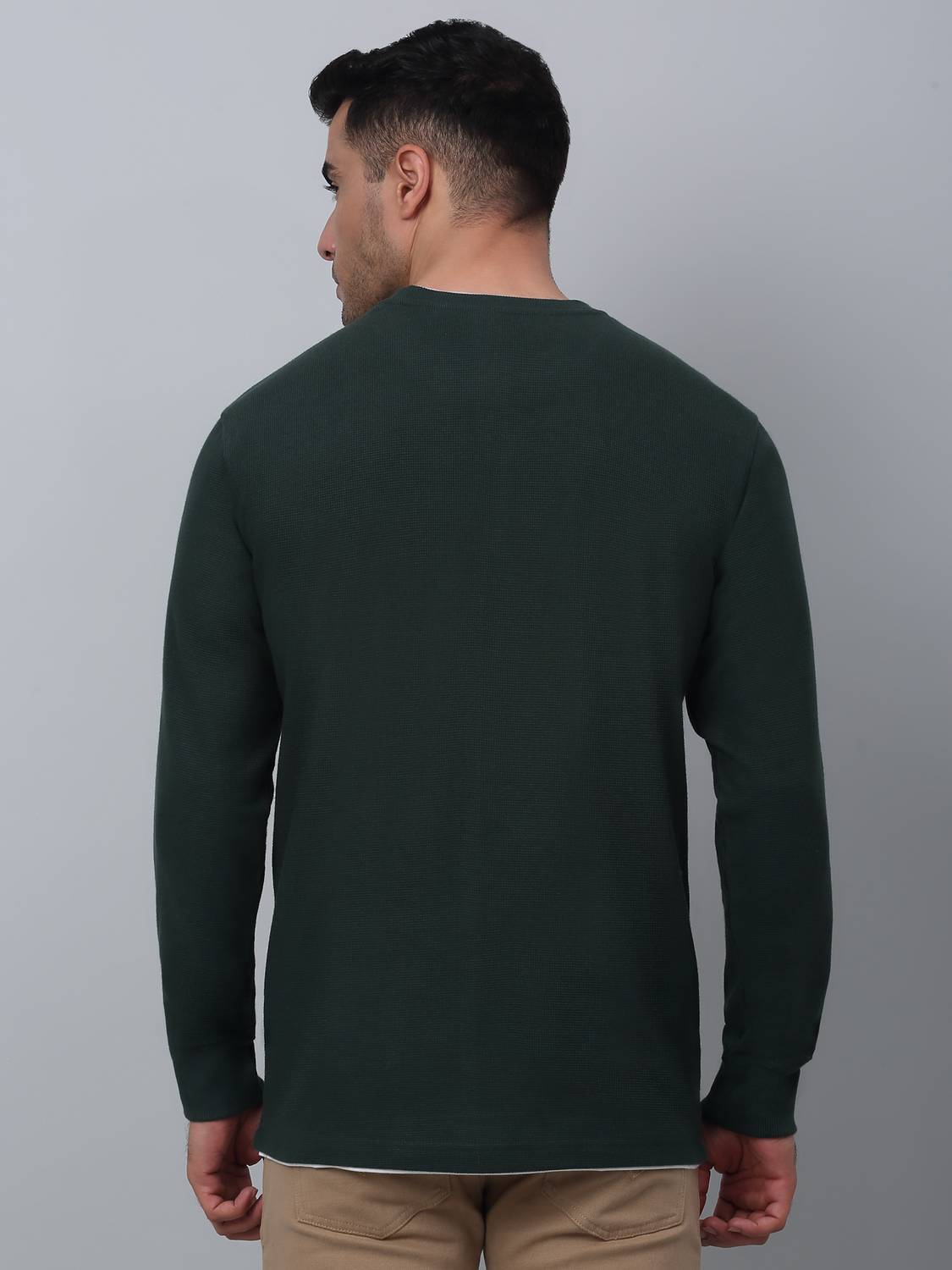 CANTABIL Full Sleeve Solid Men Sweatshirt