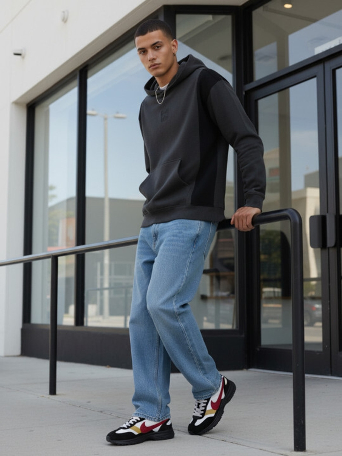 Image of Glitchez Full Sleeve Solid Men Sweatshirt