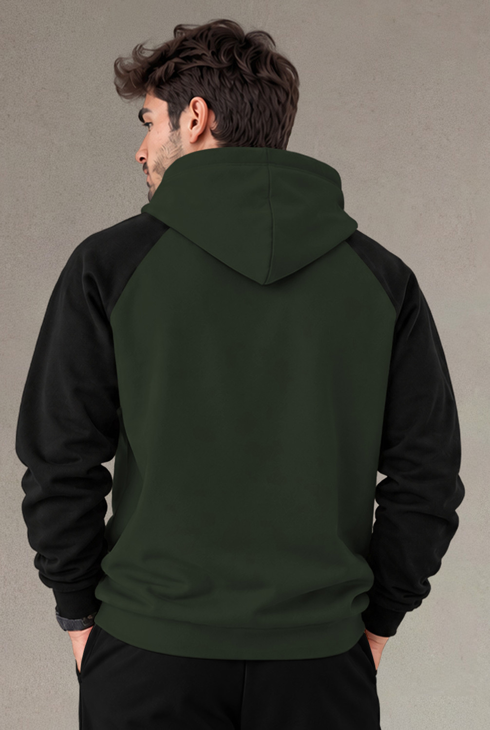 Image of TRIPR Men Full Sleeve Color Block Hooded Sweatshirt