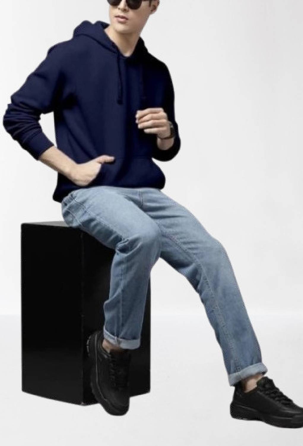 Ashkart Full Sleeve Solid Men Sweatshirt