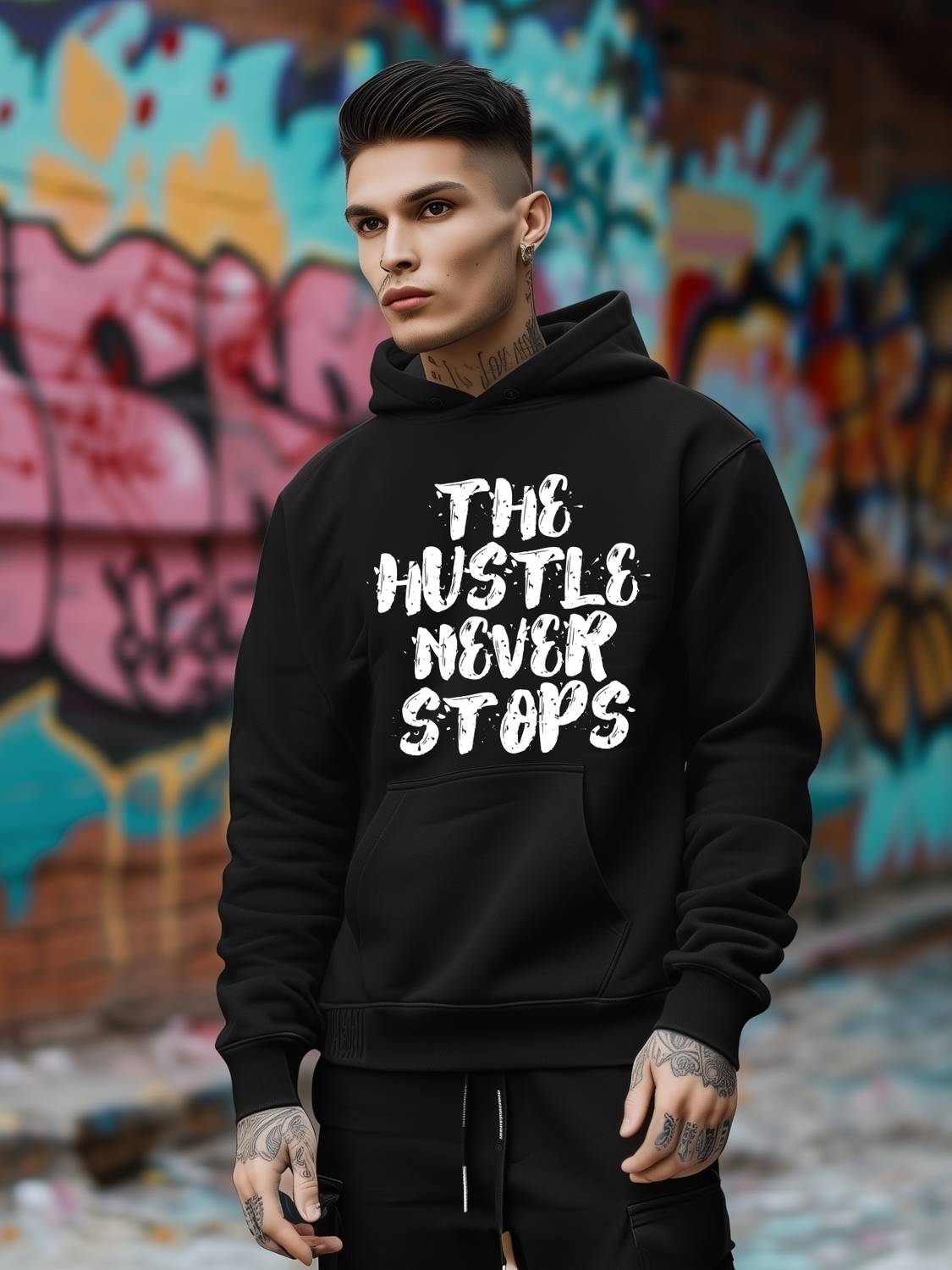 BUKKL Full Sleeve Graphic Print Men Sweatshirt