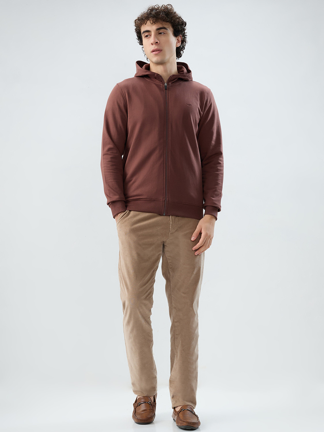 Image of PARK AVENUE Full Sleeve Solid Men Sweatshirt