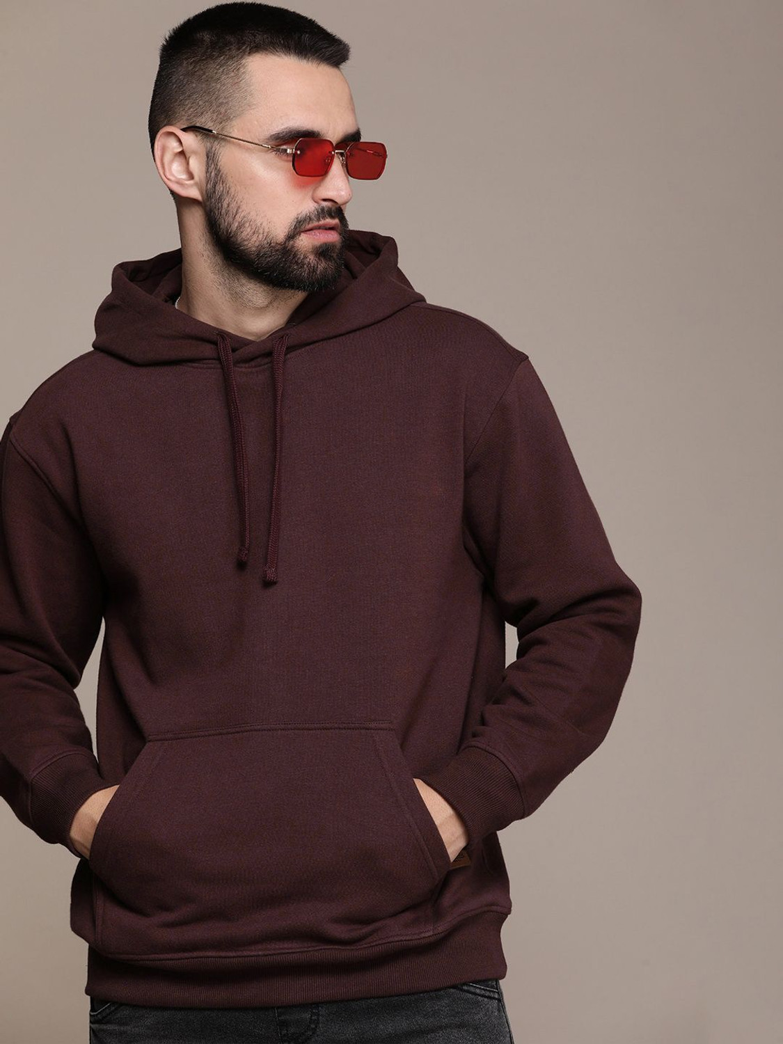 Image of Roadster Full Sleeve Solid Men Reversible Sweatshirt