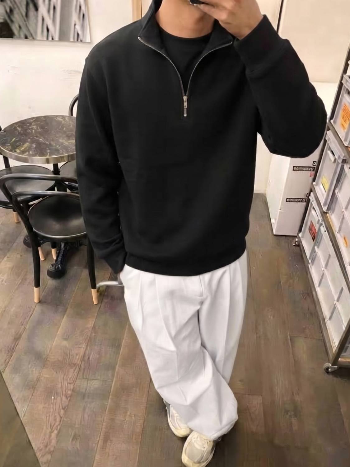 FashionAndYOUTH Men Full Sleeve Solid Sweatshirt - Image 3