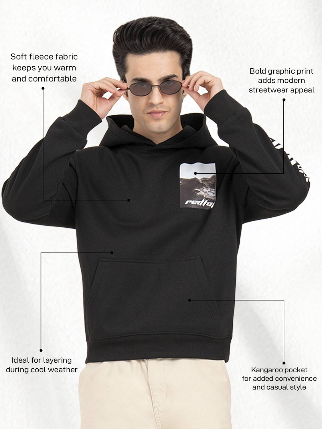 RED TAPE Men Red Sweatshirt - Image 2