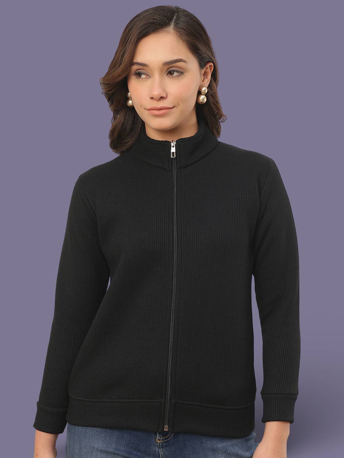 Bamboo Breeze Full Sleeve Solid Women Sweatshirt
