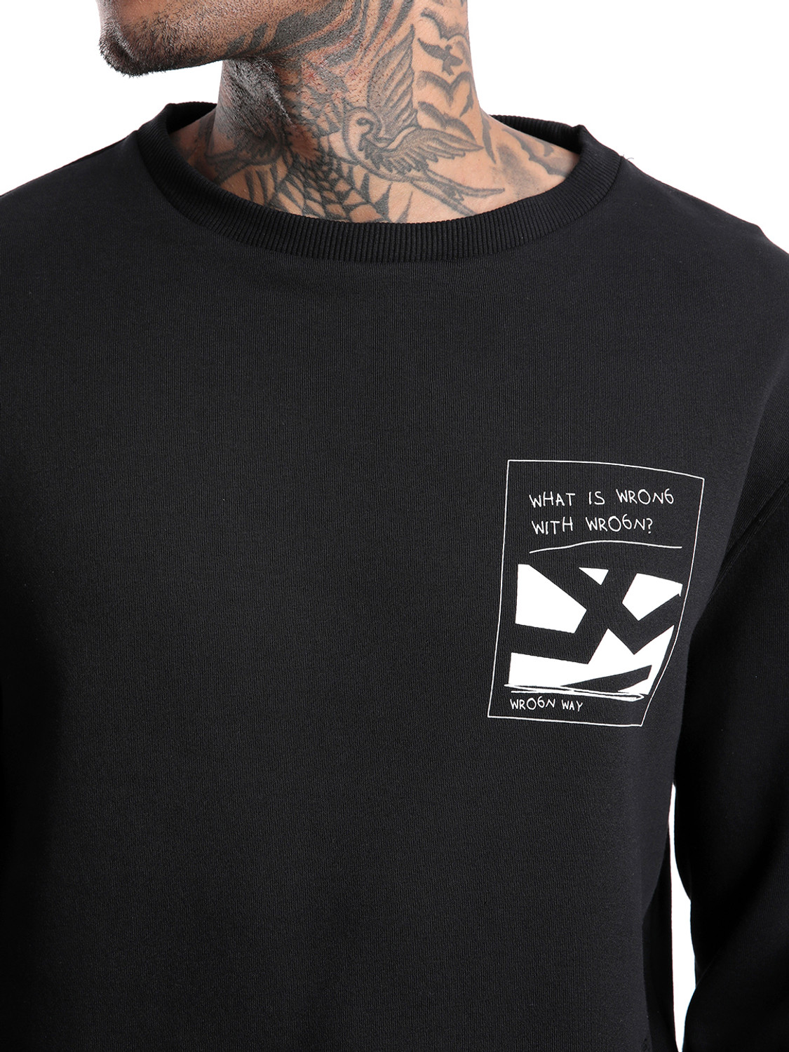 Image of WROGN Full Sleeve Solid Men Sweatshirt