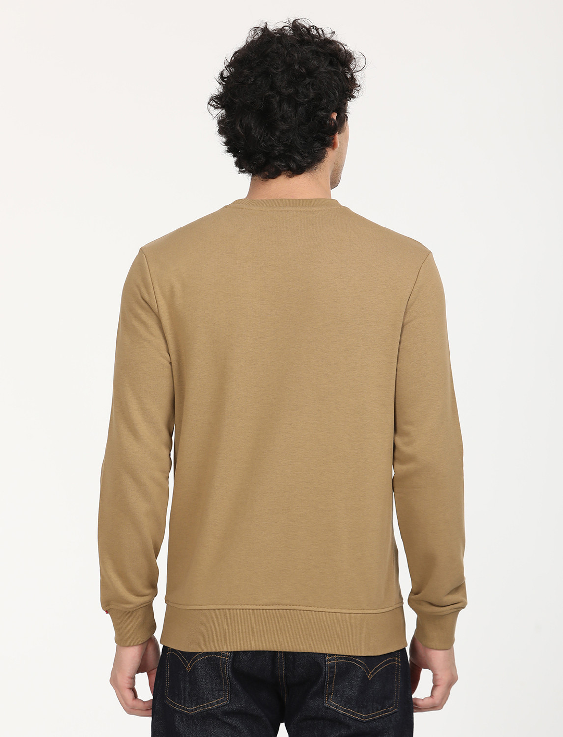 Image of LEVI'S Men Full Sleeve Solid Sweatshirt