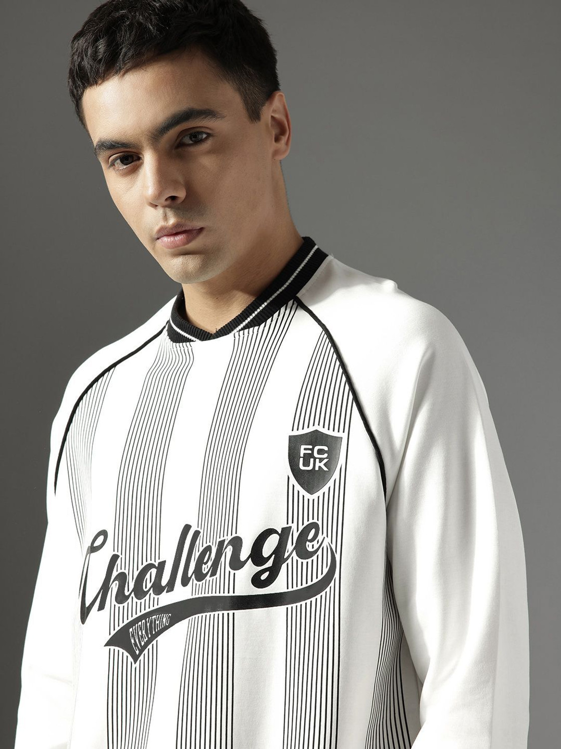Image of FCUK Full Sleeve Printed Men Sweatshirt