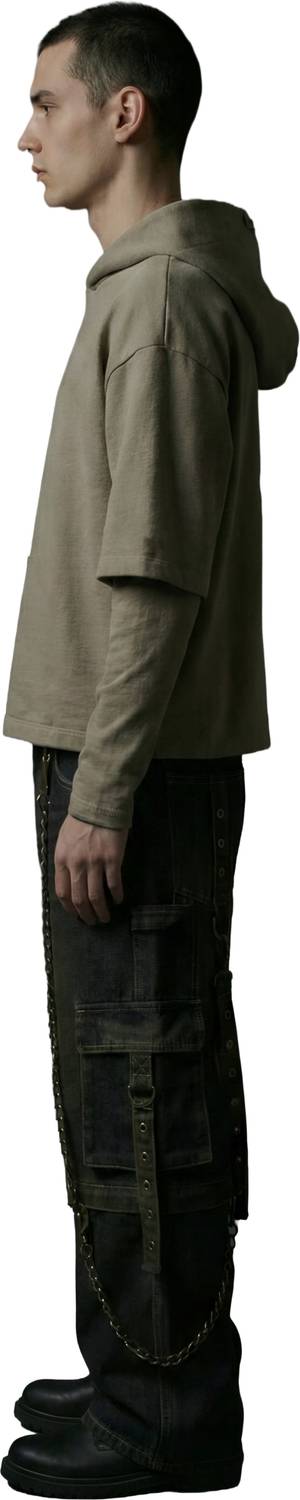 navar Men Full Sleeve Solid Hooded Sweatshirt - Image 4