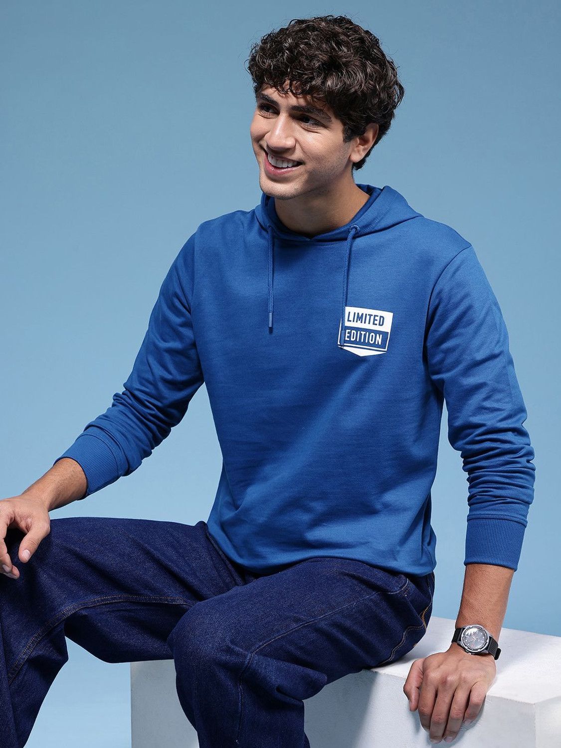Image of HERE&NOW Full Sleeve Printed Men Sweatshirt