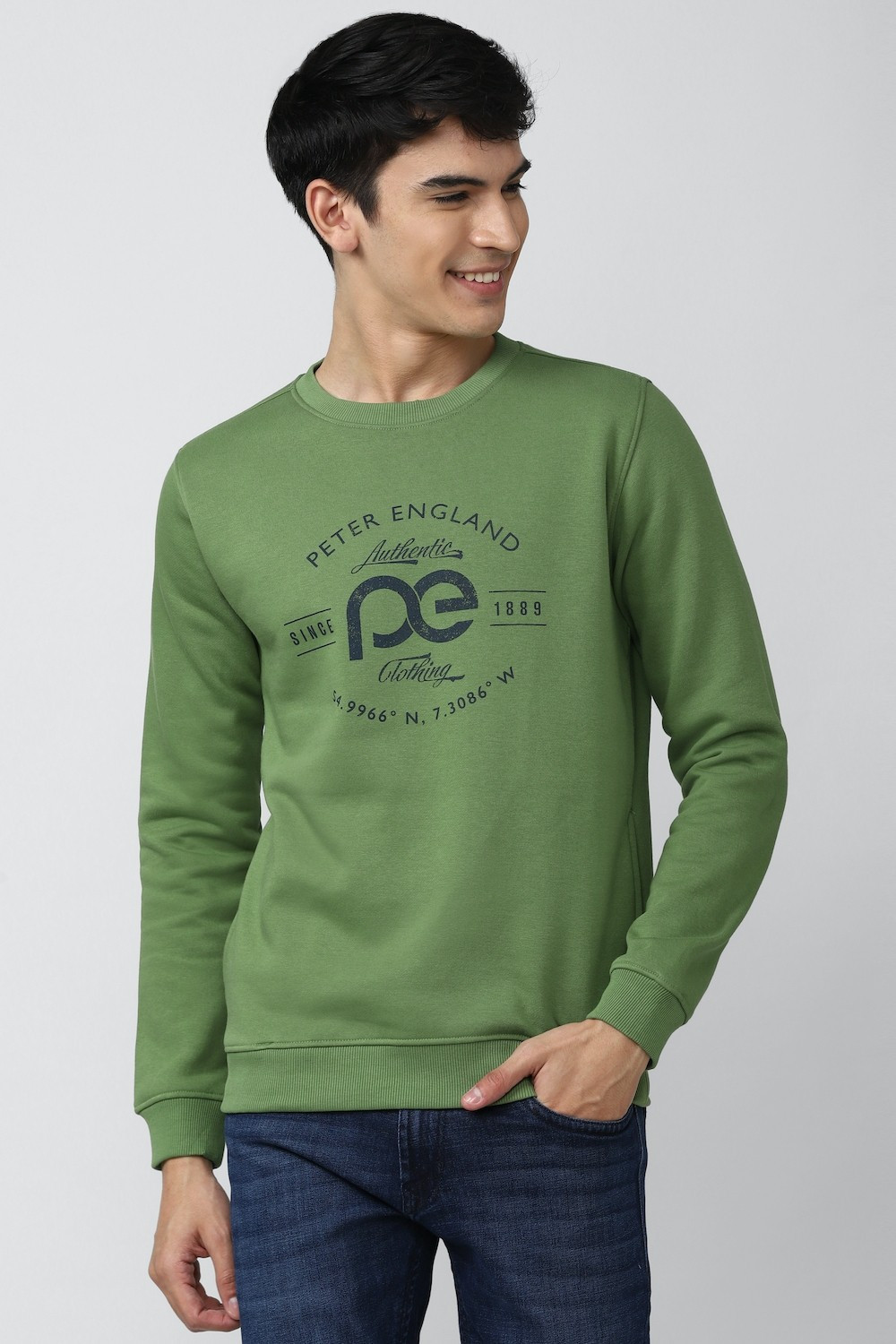 Image of PETER ENGLAND Full Sleeve Printed Men Sweatshirt