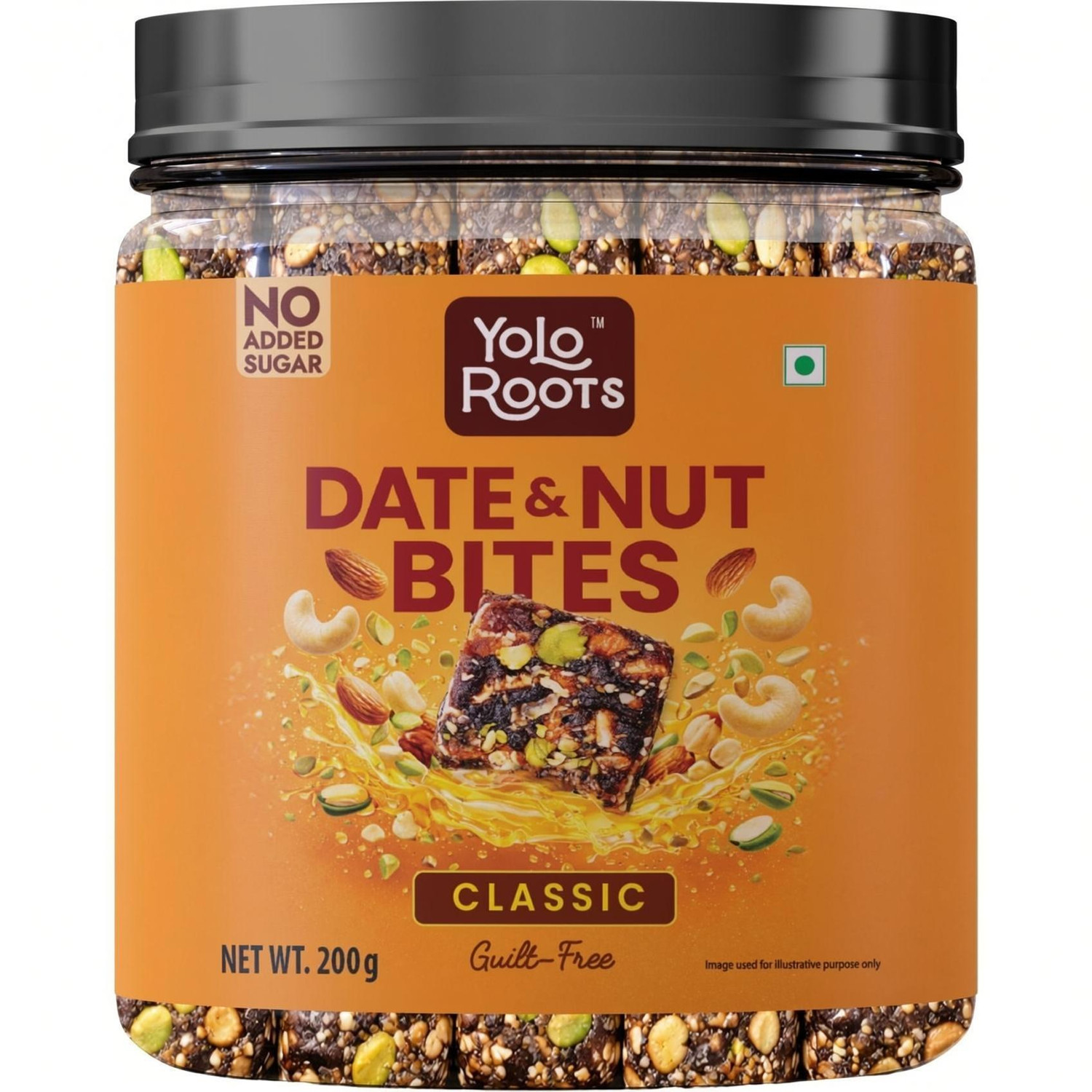 Image of Yolo Roots Date Bites 200 gm- 10 Pieces Made with Almond,Cashew,Pistachio