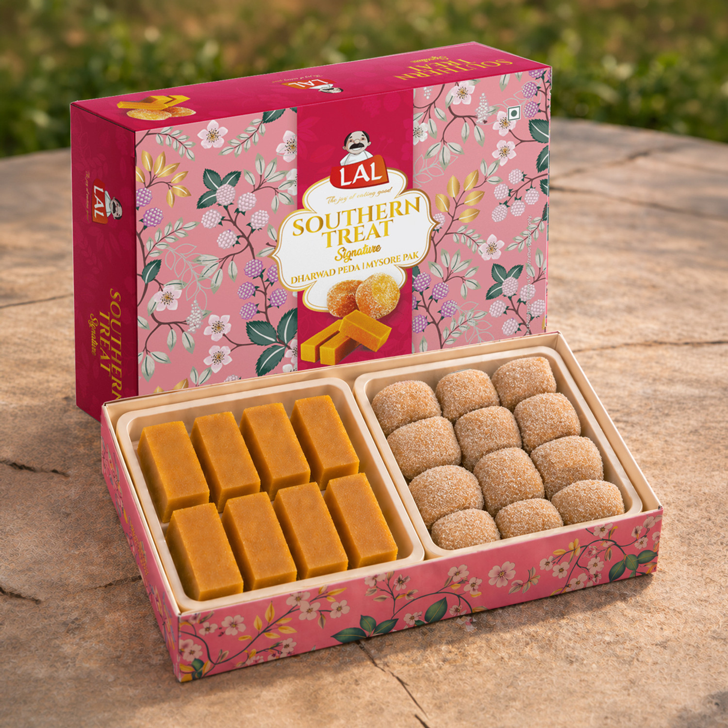 Image of Lal Sweets Southern Treat|(Mysore Pak& Dharwad Peda 200g Each) Combo