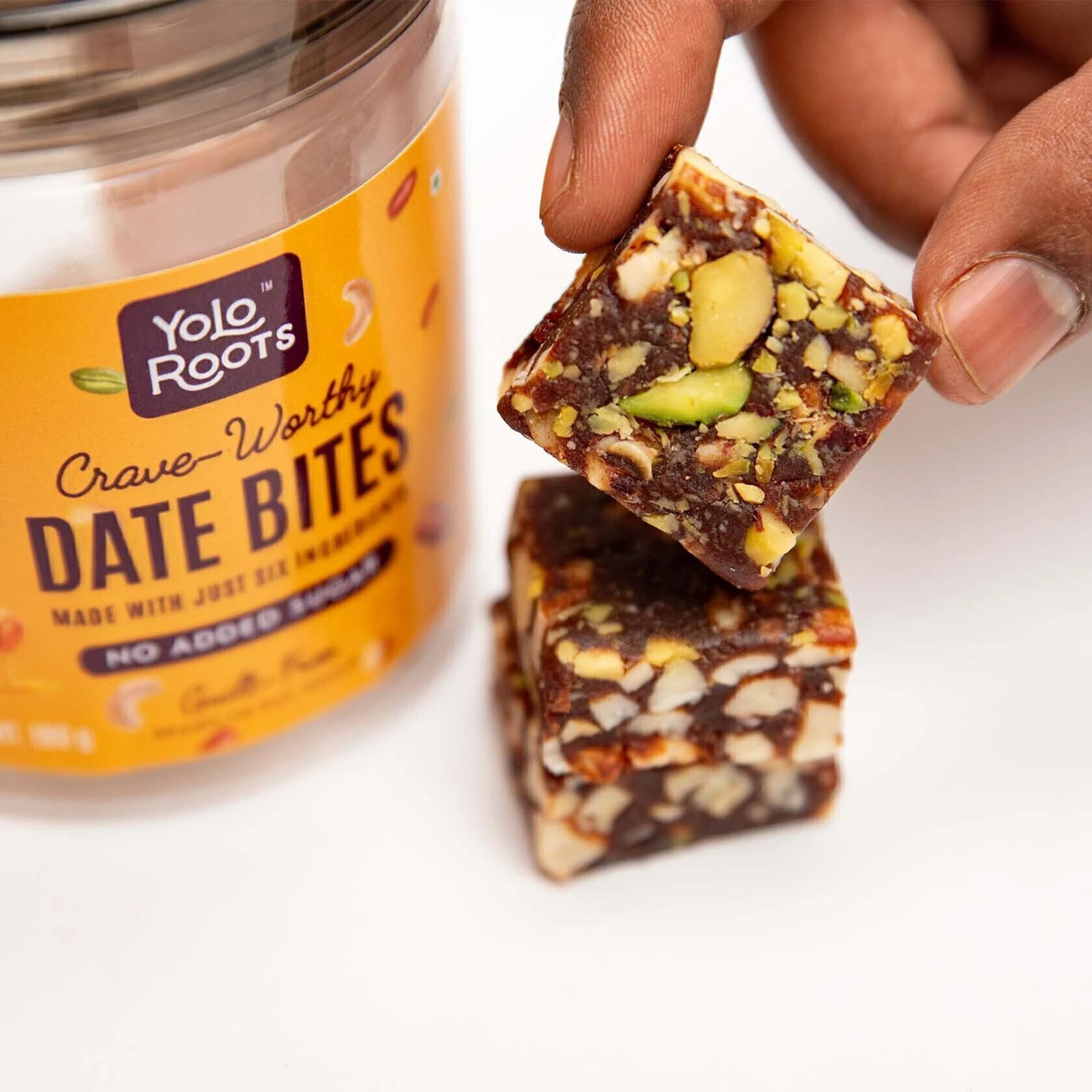 Image of Yolo Roots Classic Date Bites 400 gm- 20 Pieces khajur Barfi