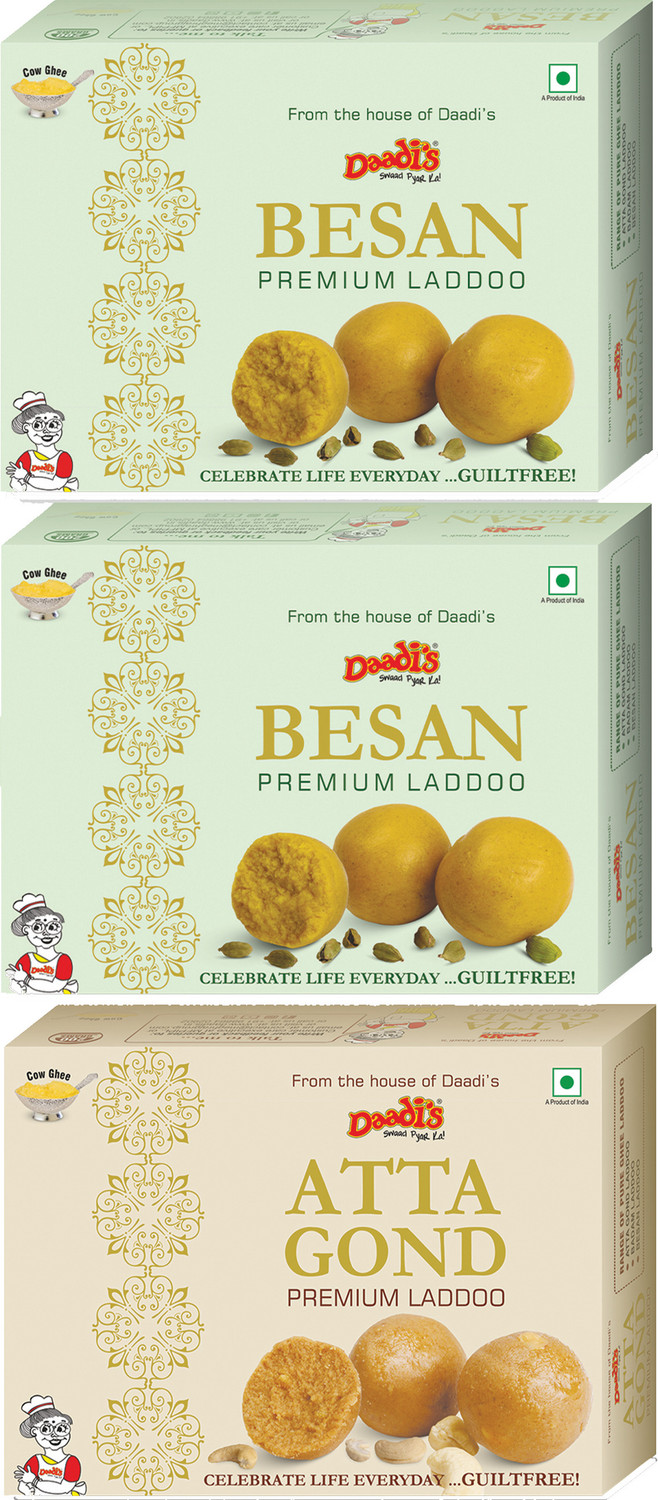 Image of Daadi's Besan, Atta Gond Laddoo Pure Ghee
