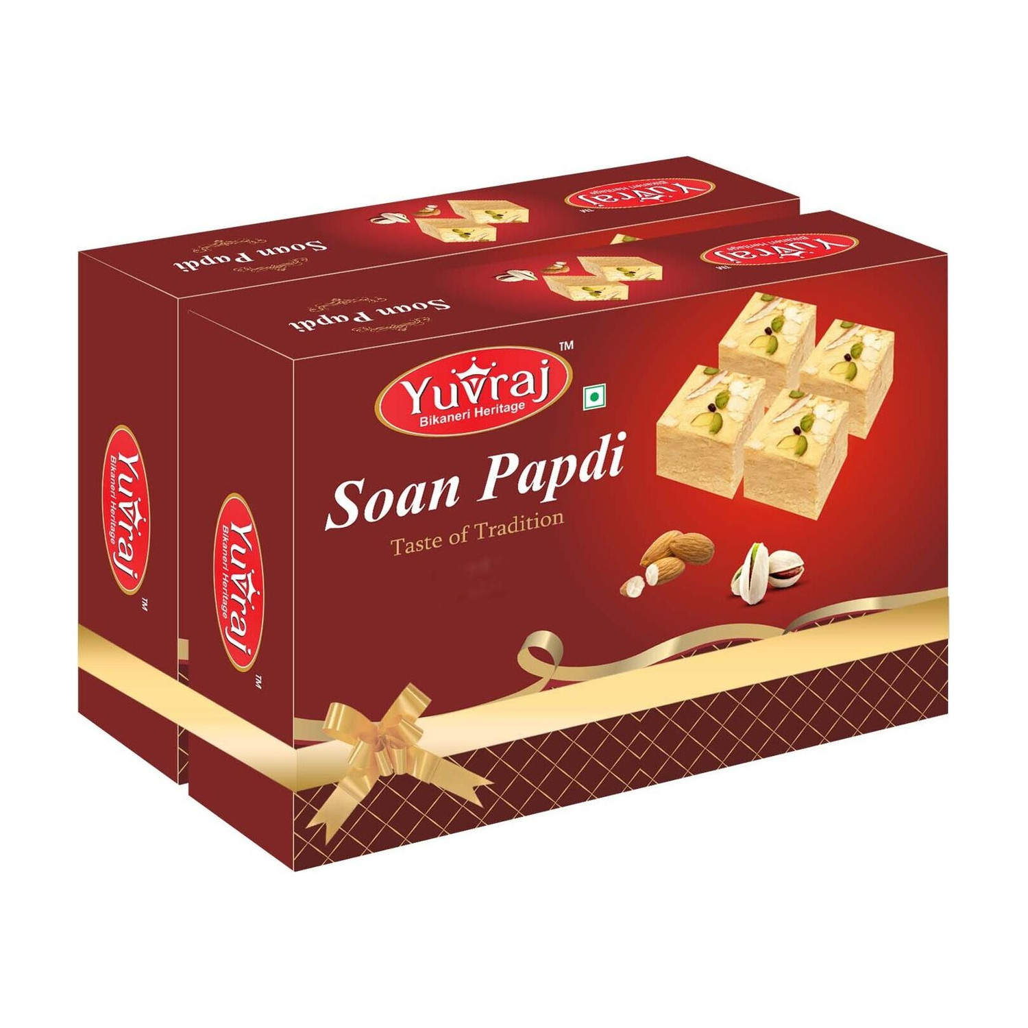 Image of Yuvraj Food Product Soan papadi (patisa ) Famous indian sweets ( 200 Gm X 2) combo pack (2 x 200 g)