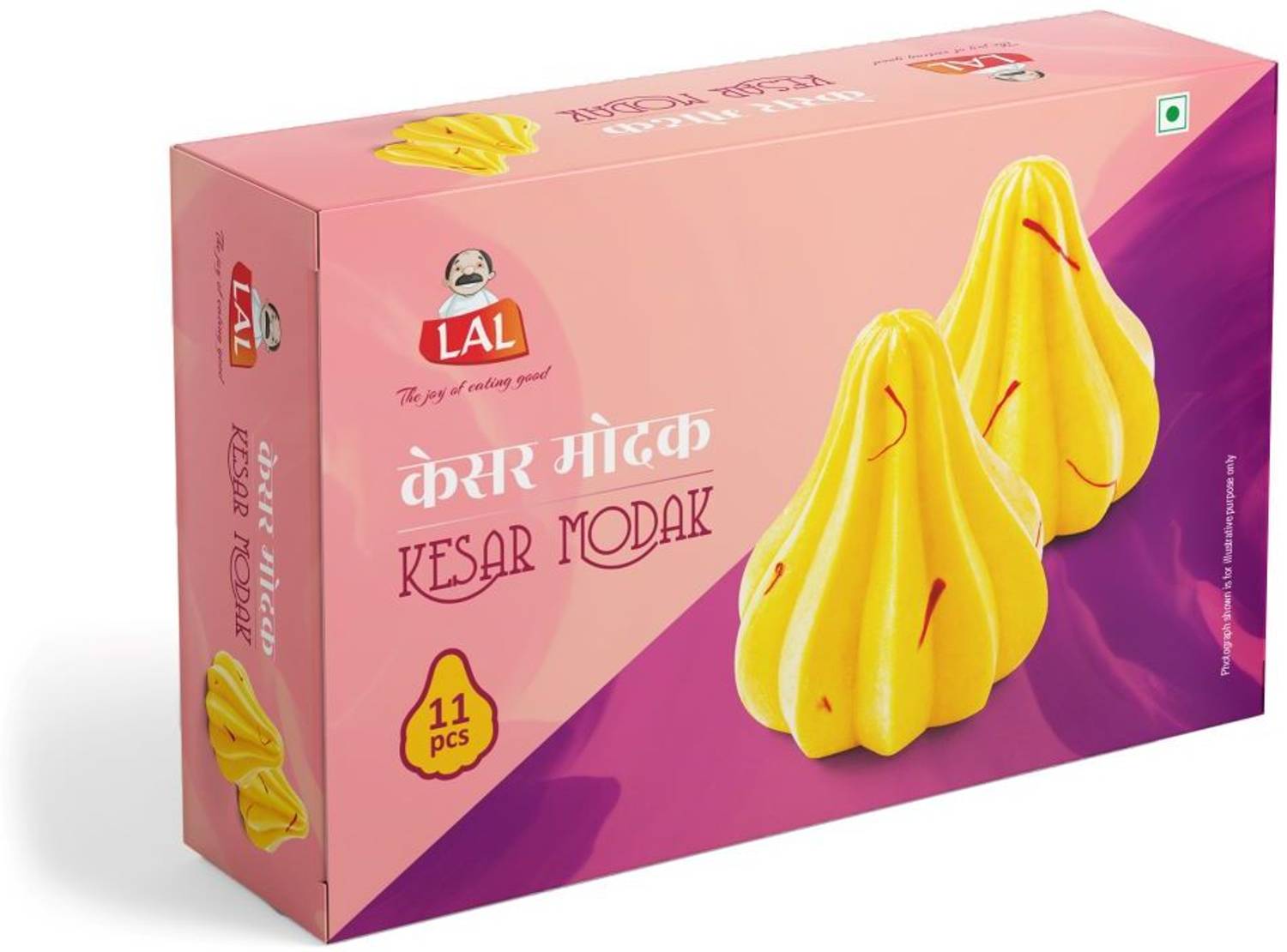 Lal Sweets Kesar Modak || Ganesh Chaturthi Special - 200g x 2 Boxes
